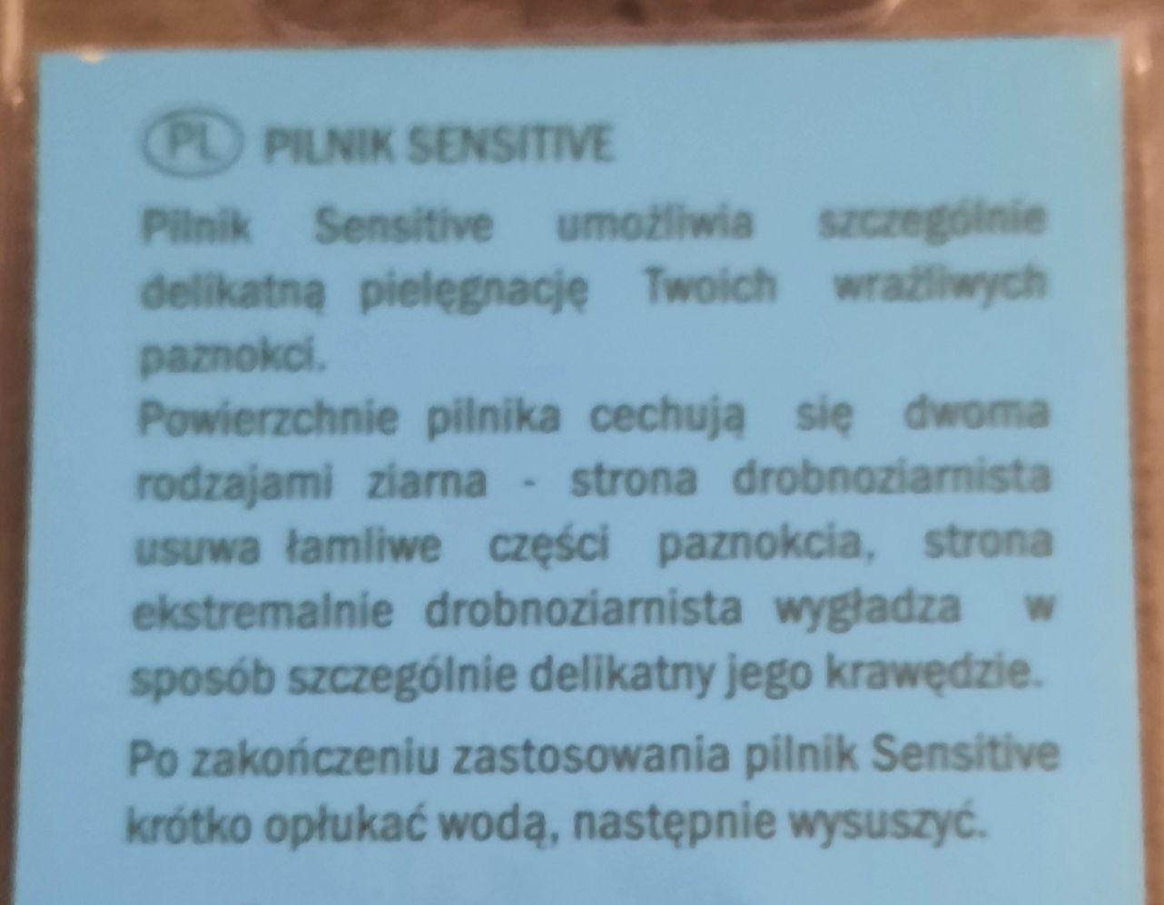 Pilnik Sensitive, Nowy