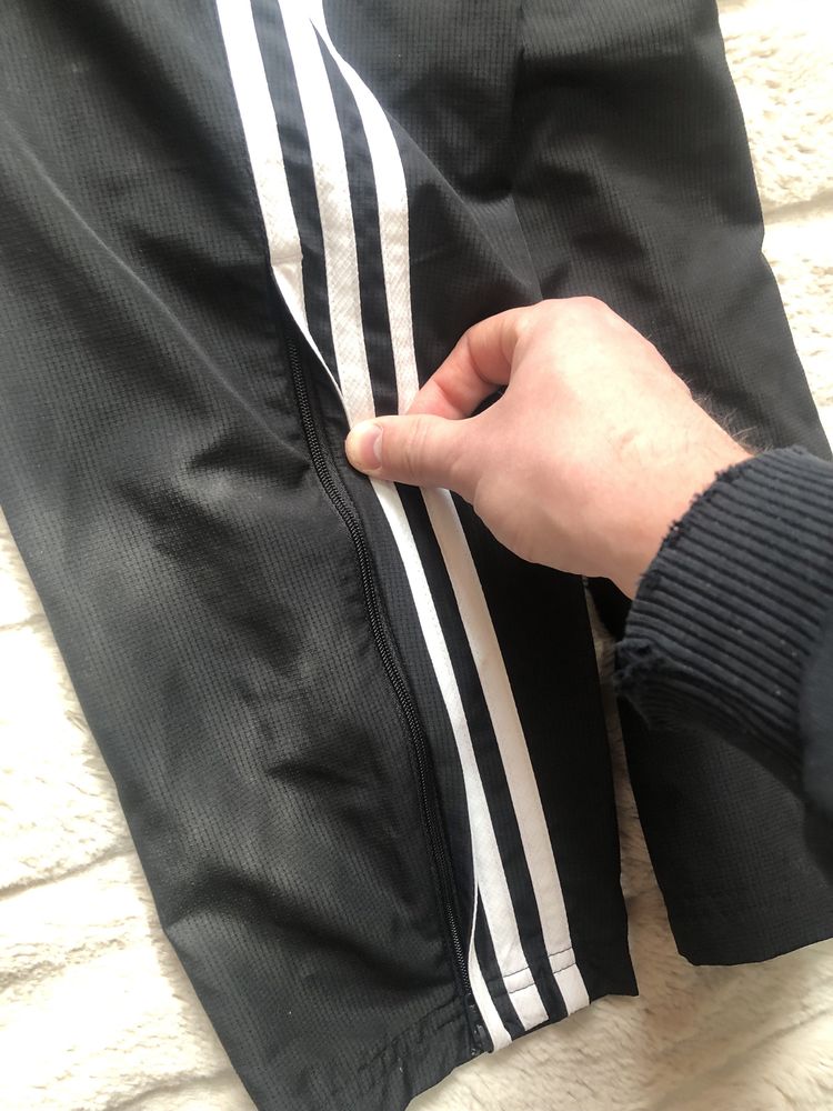 ADIDAS 3 Stripes S/M размер спортивные штаны летние мужские