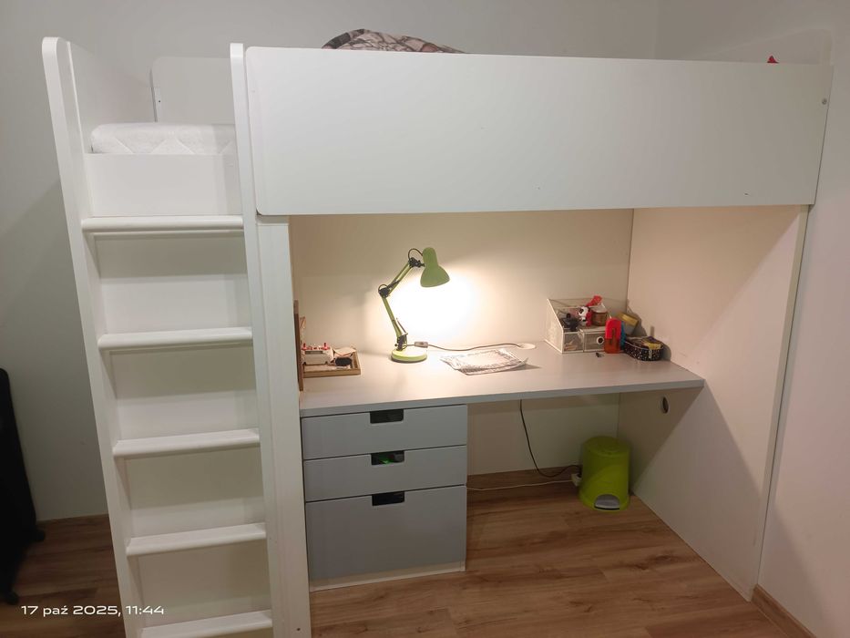Łóżko piętrowe IKEA SAMSTAD 3w1 szafa biurko i łóżko na antresoli