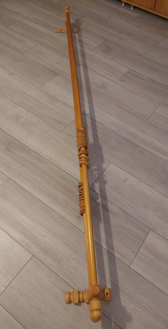 Karnisz drewniany,  podwójny, 260cm, zadbany