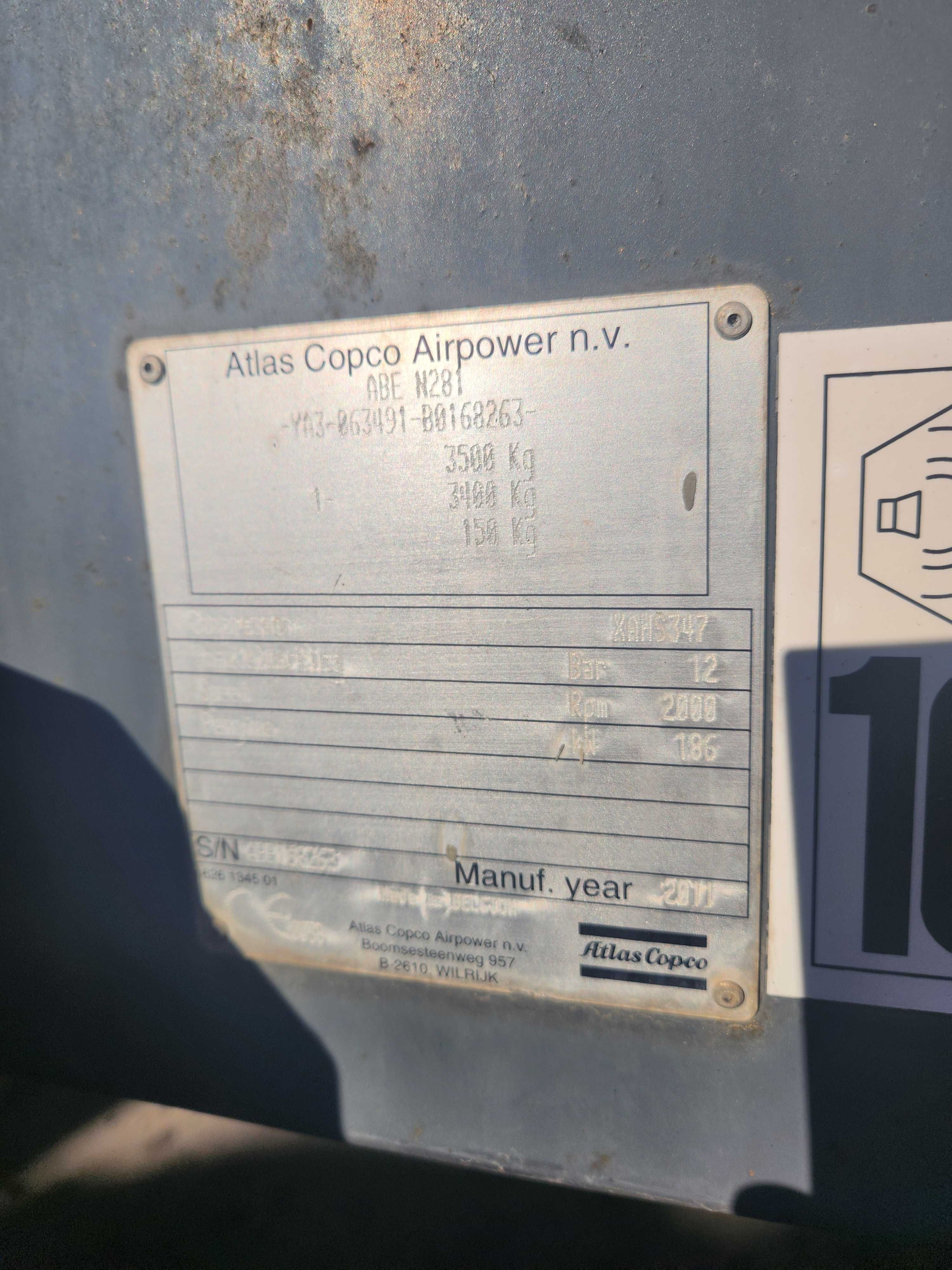 Kompresor Atlas Copco XAHS 347 - 12 Bar - 20 m3