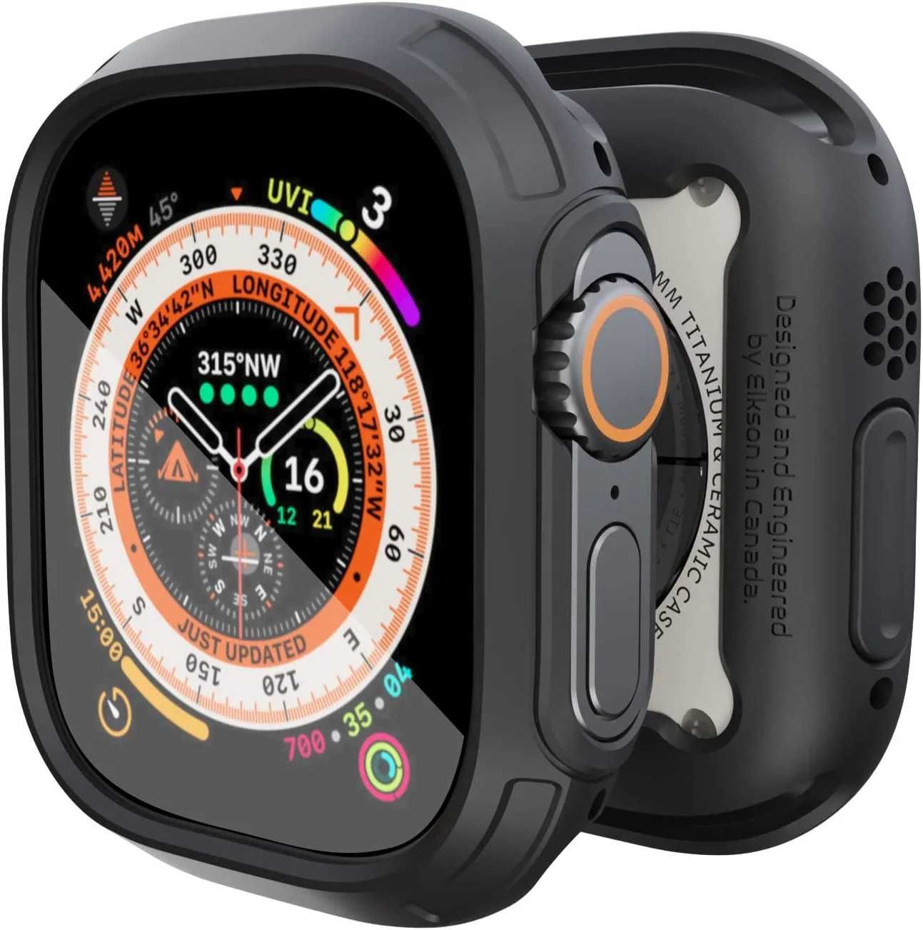 Чехол со стеклом elkson Rugged Чехол для Apple Watch Ultra 2 / 1