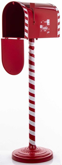 Stojąca świąteczna dekoracyjna wysoka skrzynka na listy do Św.Mikołaja