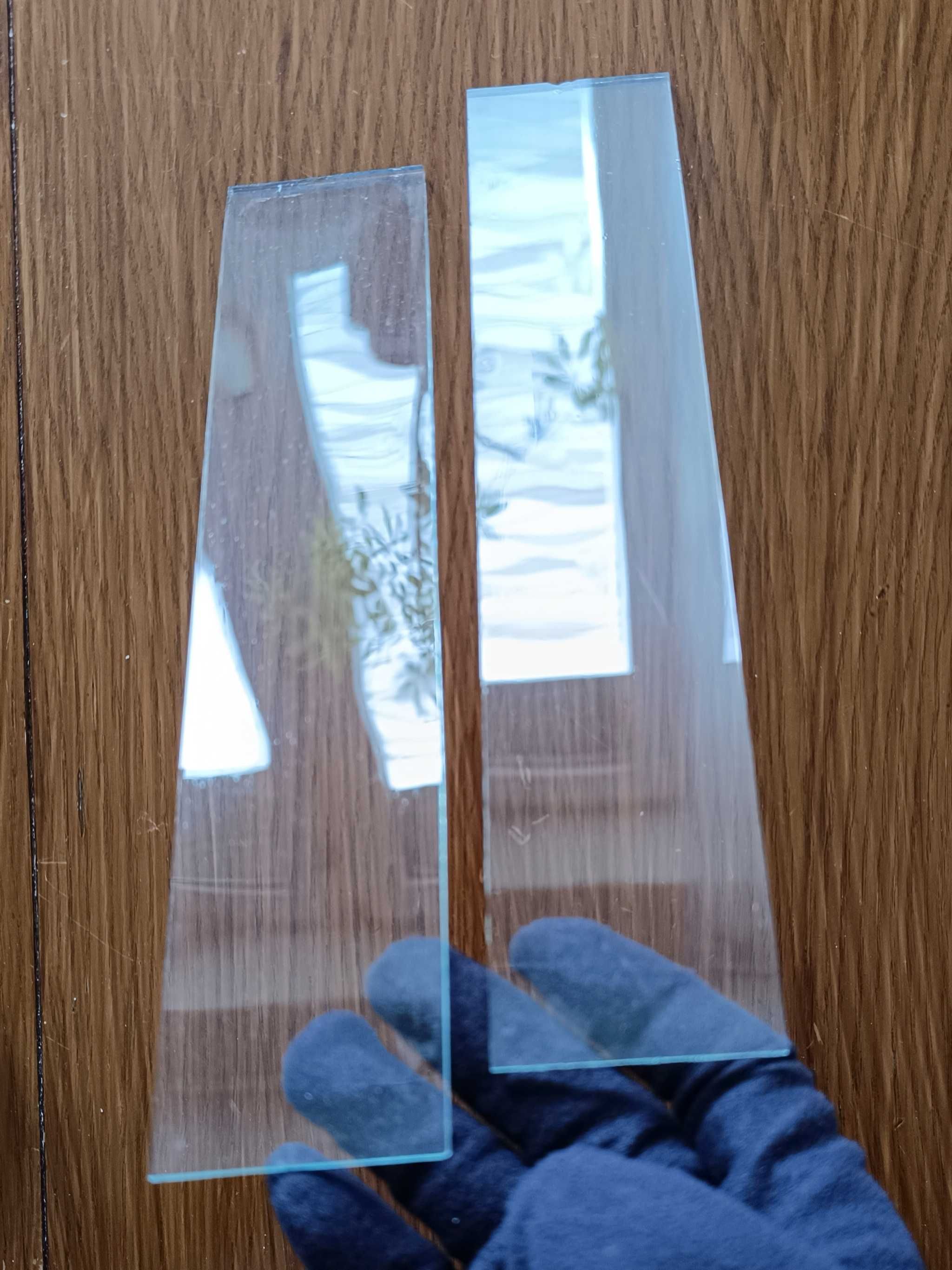 szyby do zegara 2 szt., szkło ciągnione,  52x248 mm