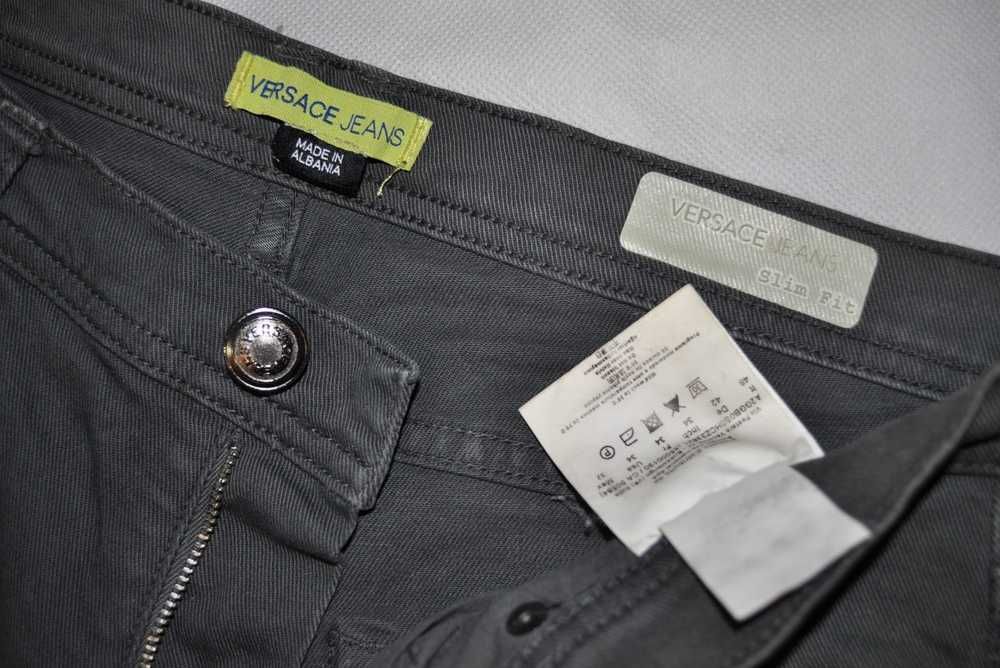 VERSACE JEANS L 86cm 34/36 męskie spodnie jeansowe slim stretch s6v