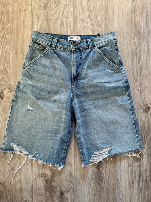 Spodenki jeansowe bermudy Zara