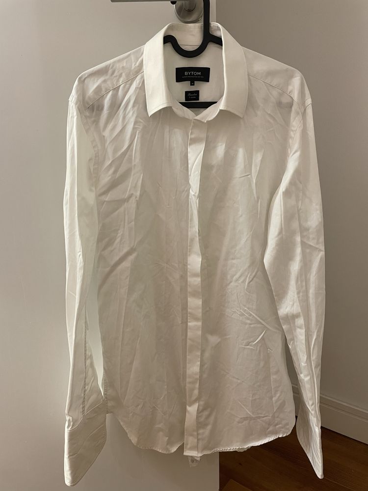 Biała koszula na spinki Bytom 38