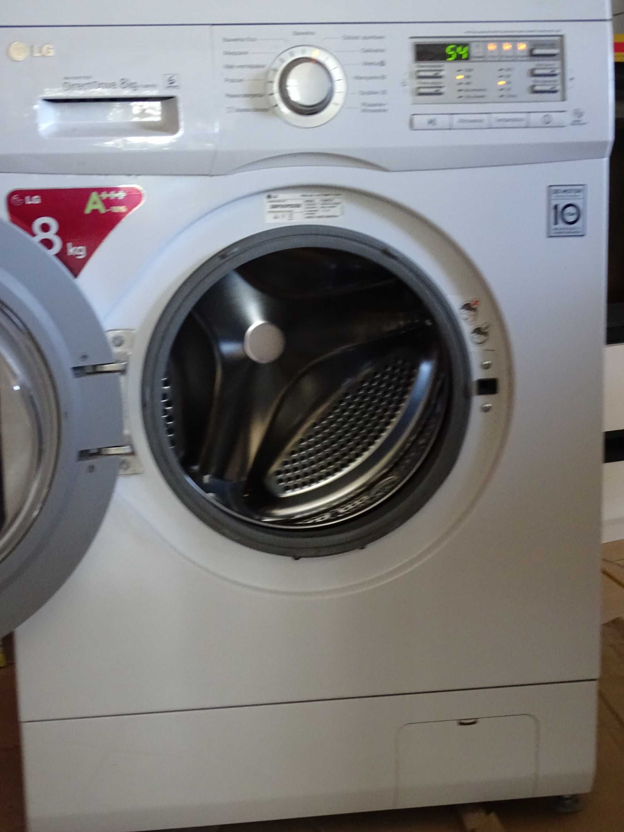 LG 8kg DirectDrive-nowy krzyżak i bęben+dostawa