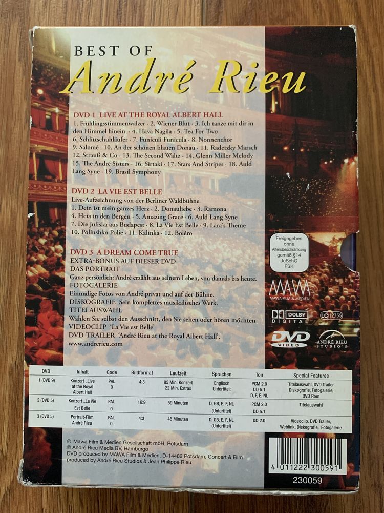3 dvds - André Rieu - Caixa - Best of