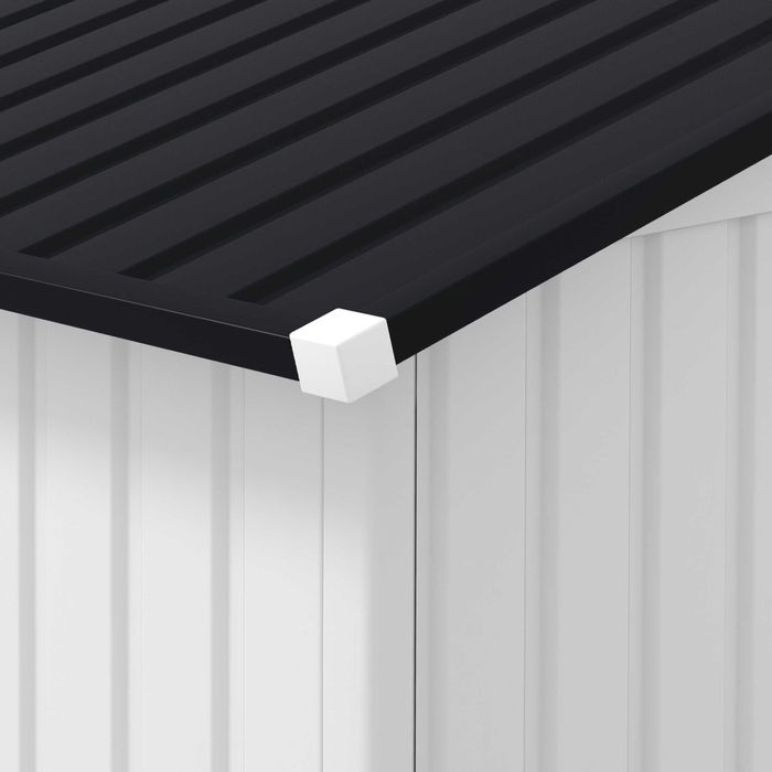 Abrigo de Jardim Metálico 12,4m² Branco 340x386x200cm NOVO