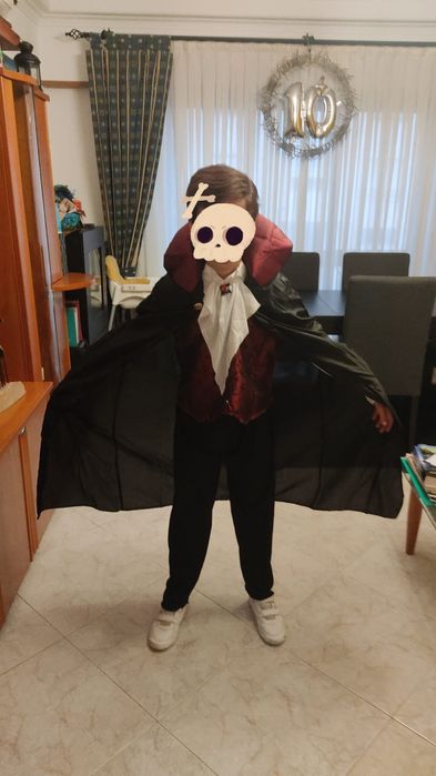 Fato Halloween / Carnaval Vampiro 10/12 anos