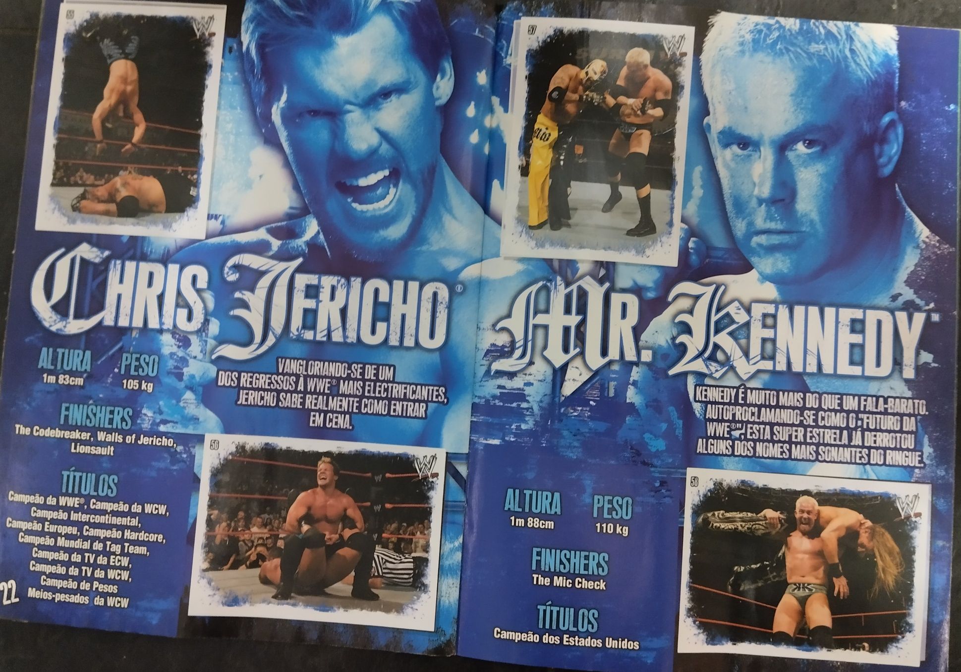 Caderneta de cromos Rivals WWE completa