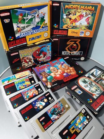 Coleção de jogos para a Super Nintendo / SNES (originais PAL)