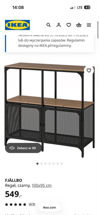 Szafka TV oraz 2x regały IKEA FJALLBO jak nowe