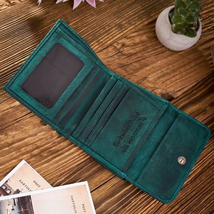 Damska portmonetka zielona portfel Paolo Peruzzi T-11-GR