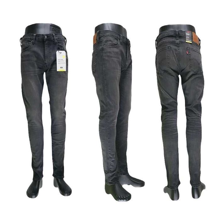 Męskie jeansy Levi's - Skinny Taper szare W33/L32 Levis nowe - 289 zł.
