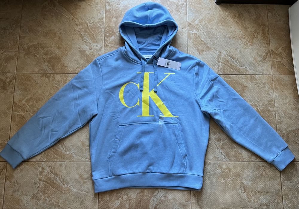 Худі Calvin Klein Jeans Monogram Logo Fleece Hoodie оригінал М і L