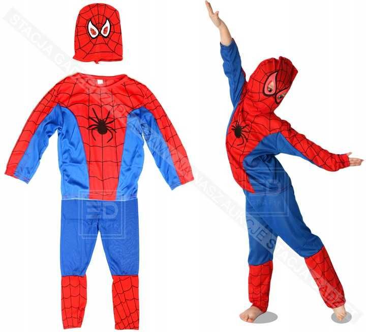 Strój SPIDERMAN Kostium Dobra JAKOŚĆ 92-98CM S M L
