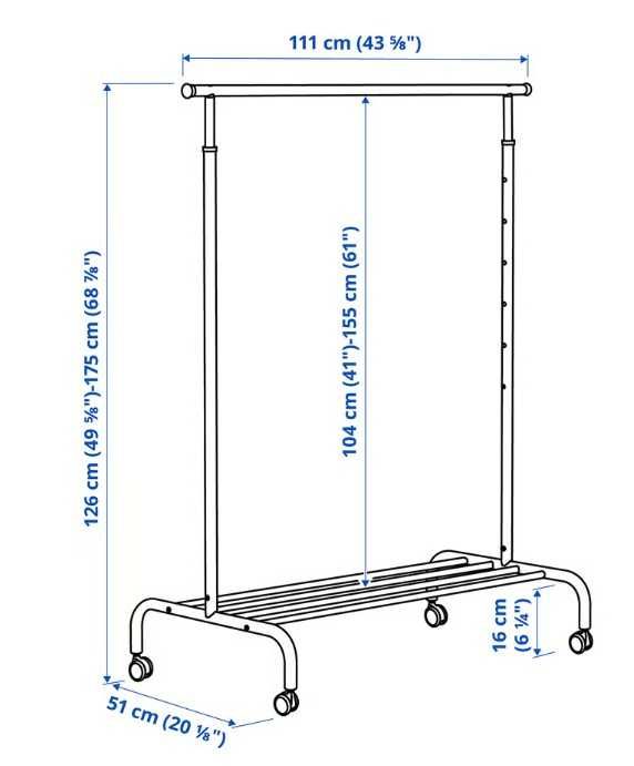 Suporte para cabides IKEA RIGGA cor branca em excelente estado