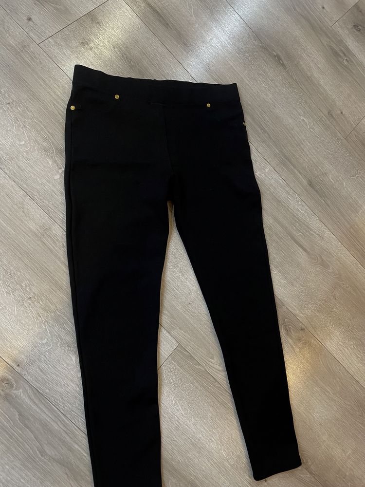 Czarne spodnie legginsy wiskoza r.40