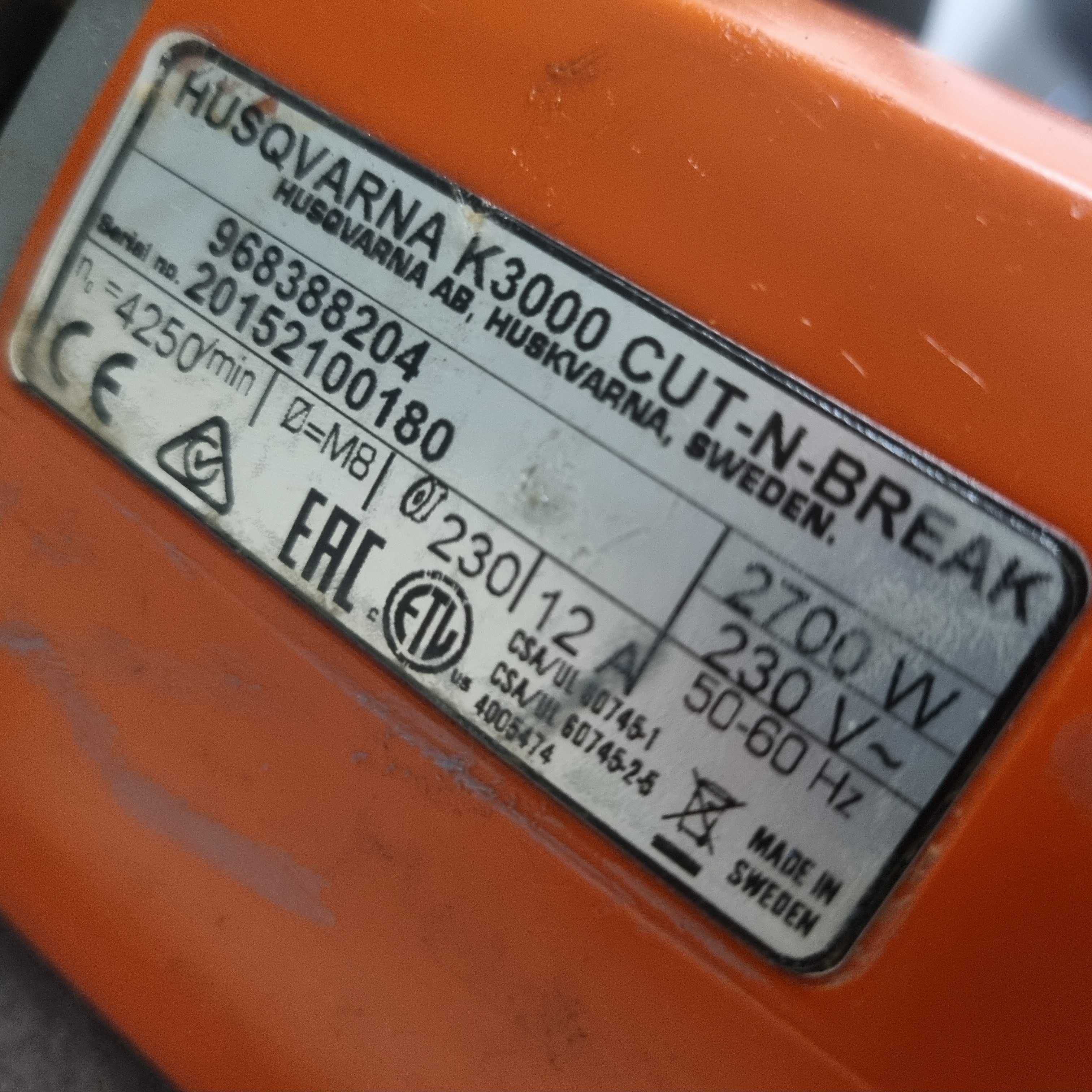 Piła elektryczna Husqvarna k3000 Bruzdownica Dwupiła zNorwegii Jaknowa