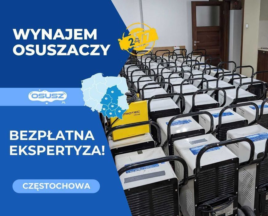 WYNAJEM Pochłaniacz Wilgoci, Osuszanie, Osuszacz Powietrza Trotec
