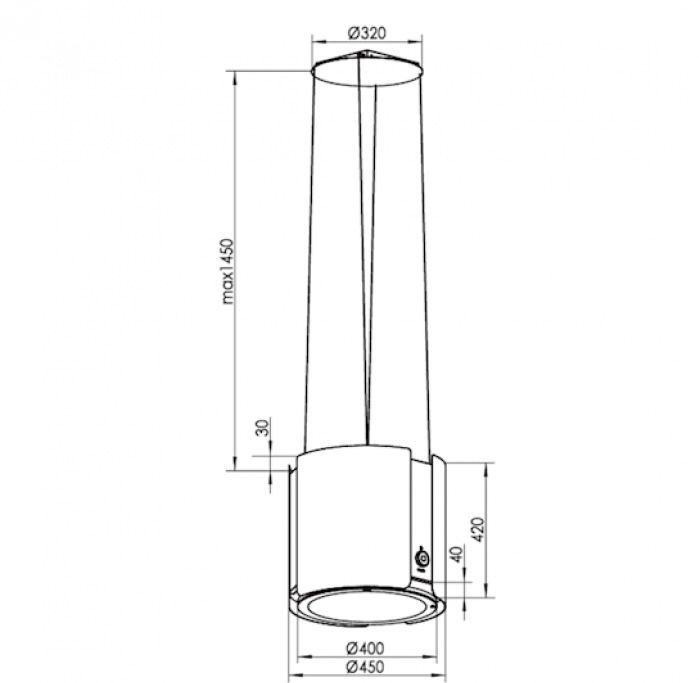 Острівна витяжка Klarstein Skyfall Smart Wi-fi