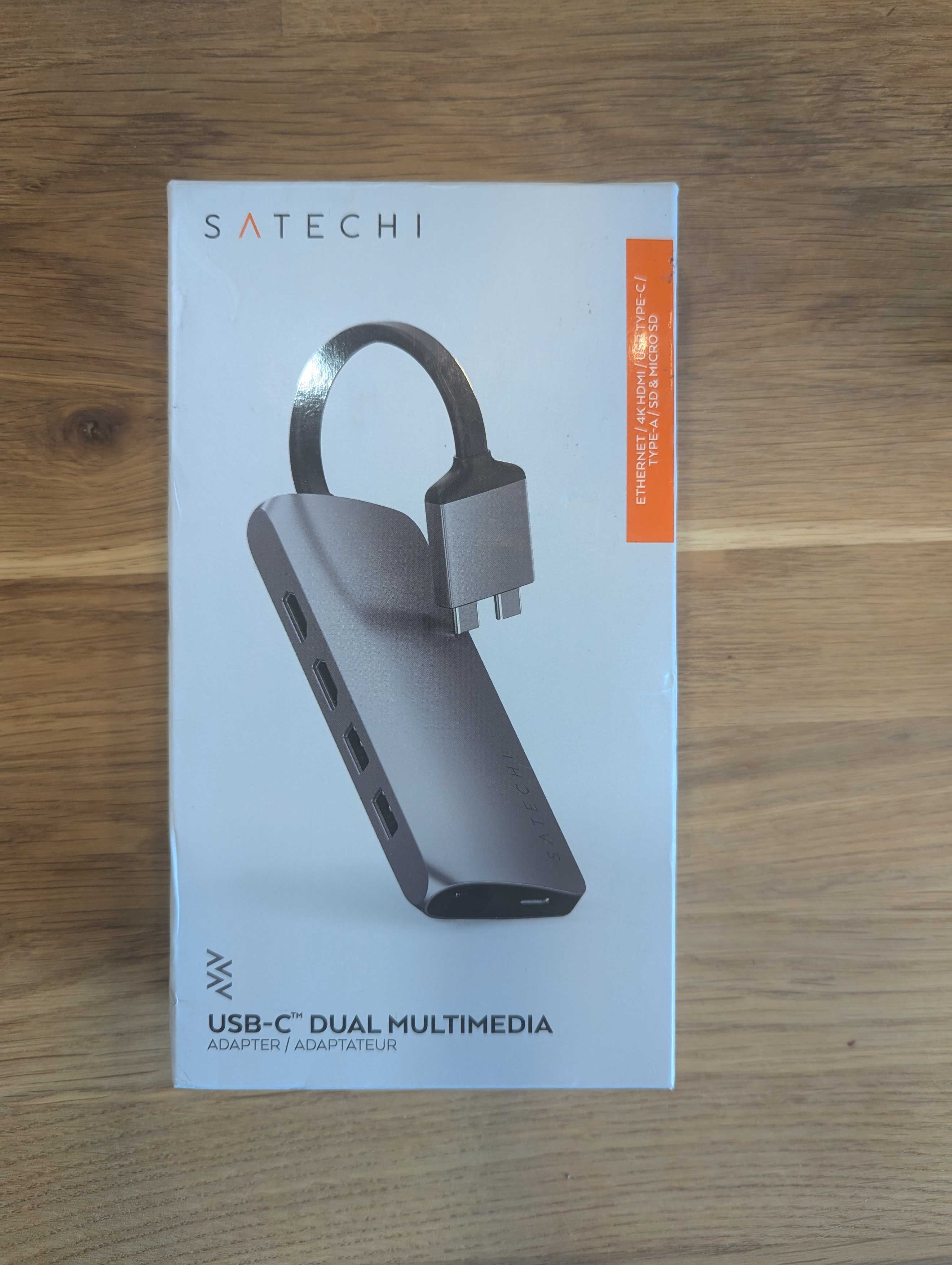 Hub Satechi Dual Multimedia Adapter do MacBooka (2xHDMI, USB-C)