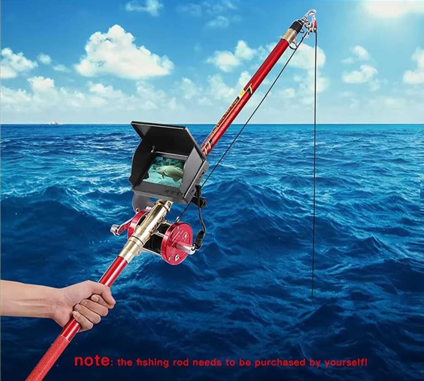 Fish Finder Lokalizator ryb kamera wyświetlacz LCD 4.3