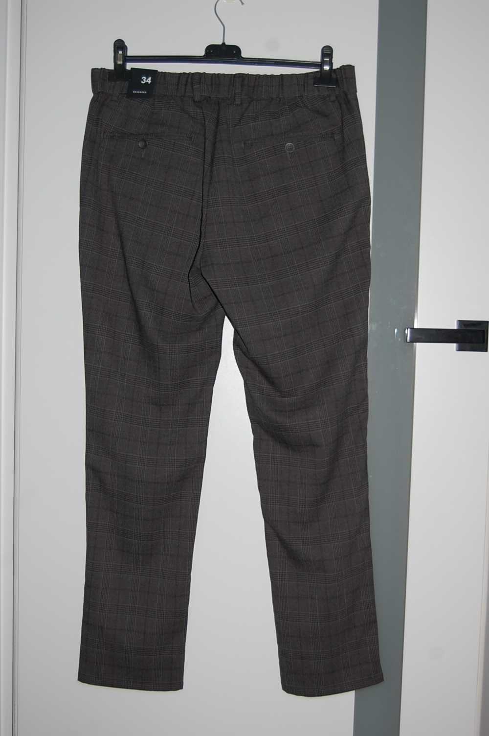 Spodnie męskie rurki w kratę r 34 XS Reserved nowe metki