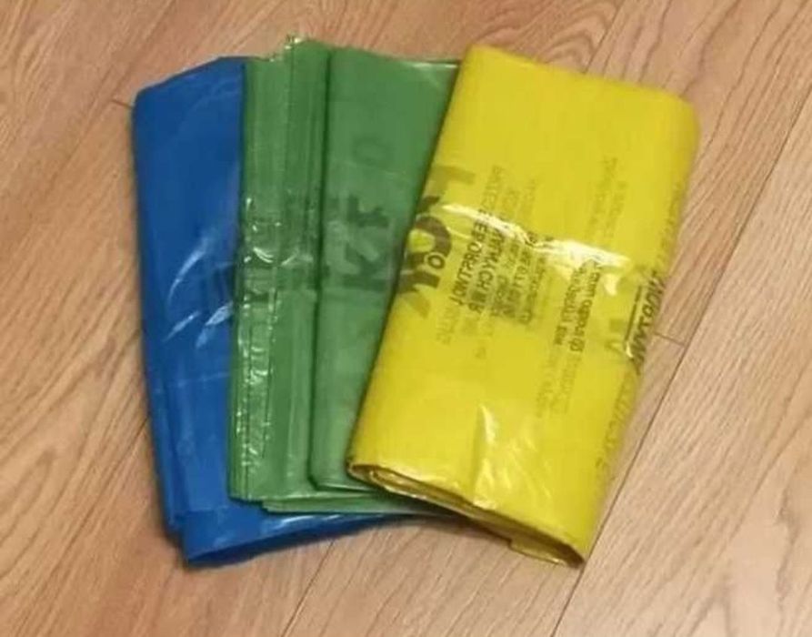 Worki (70 szt) do segregacji selektywnej odpadów + gratis 60 do odpadó