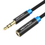 Kabel Audio Vention 3,5Mm Przedłużacz 1,5M Oplot Bawełniany Czarny