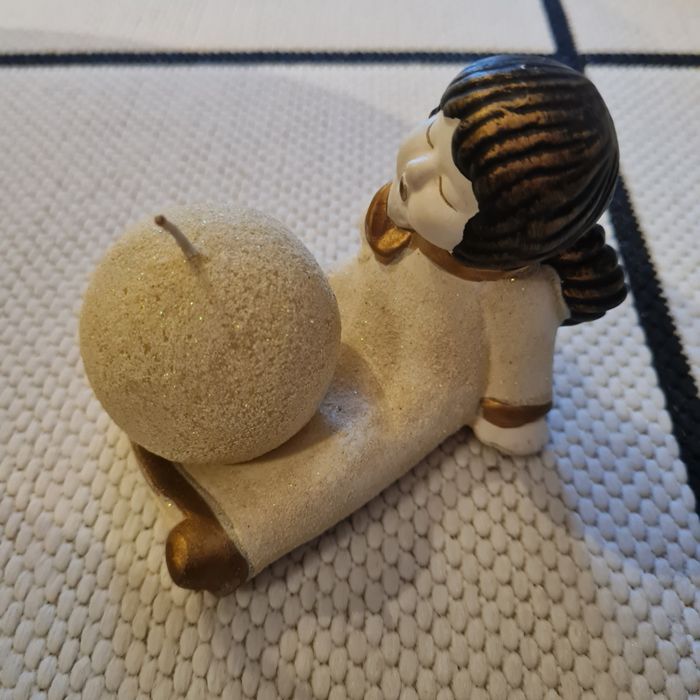Anioł świecznik świeczka figurka retro