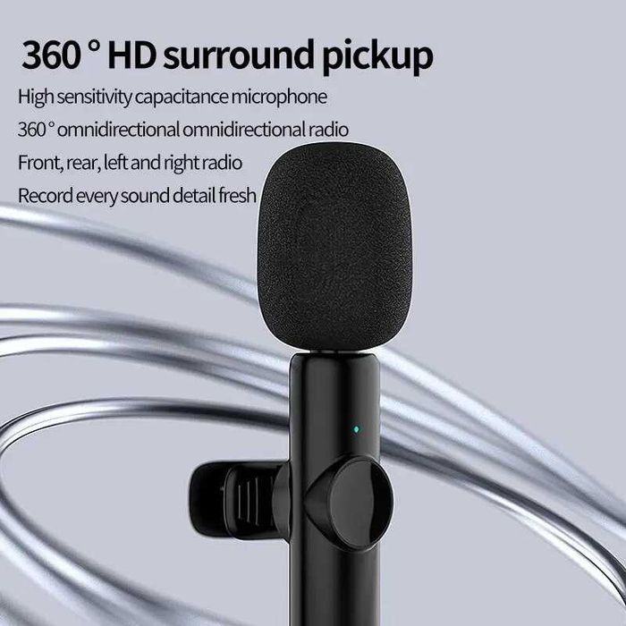 Портативний бездротовий петличний мікрофон.