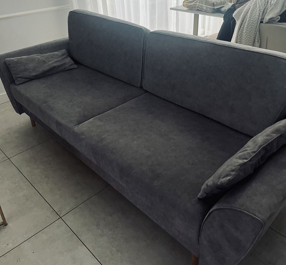 Sofa rozkładana szara