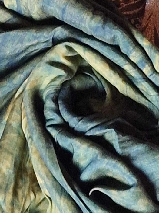 Letnia długa suknia boho, afrykańska tunika zielona złoty haft