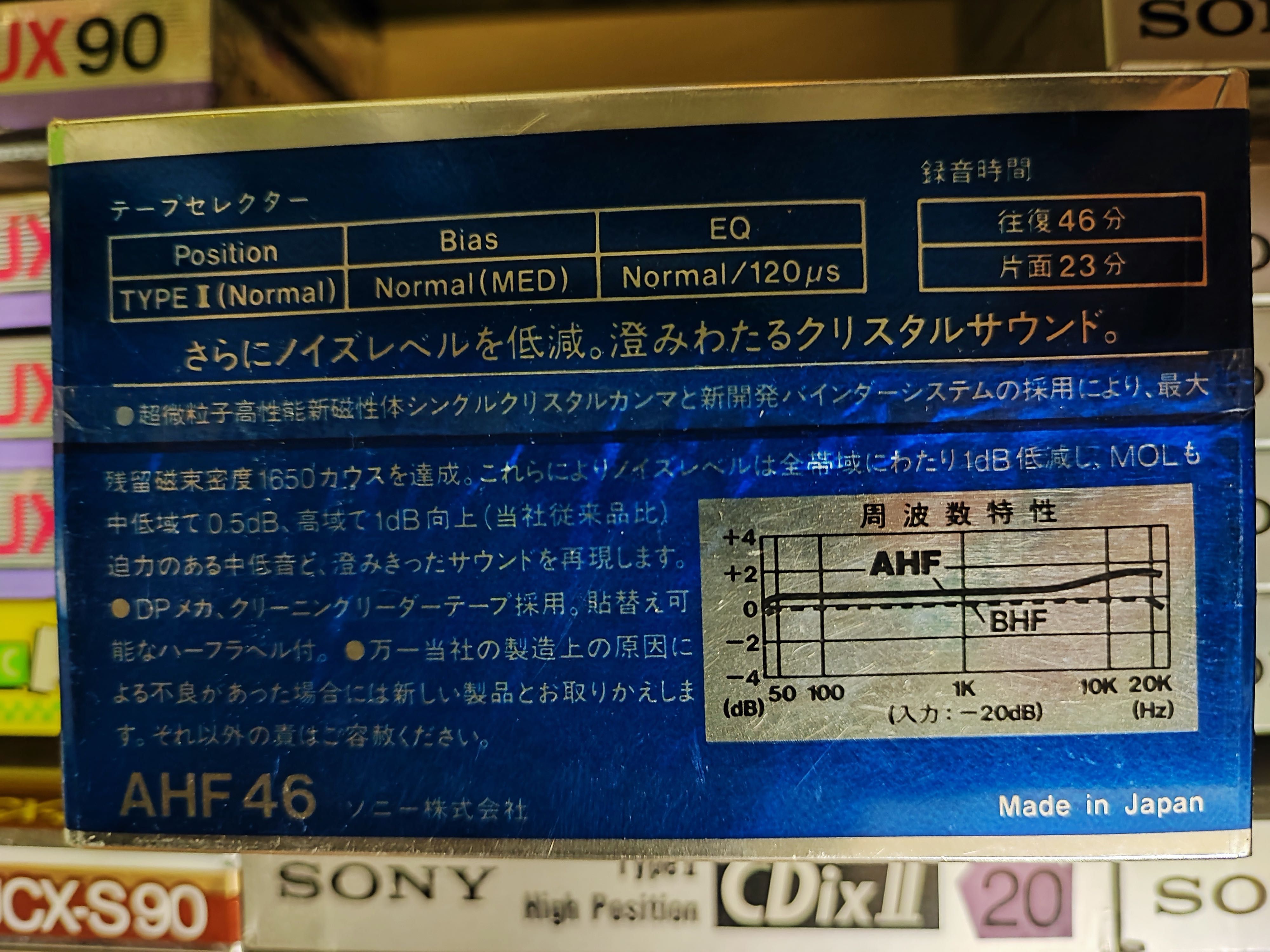Cassette Sony AHF C46