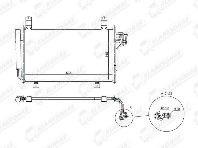 Кондиционер MAZDA CX5, 03.2012 - 2021 KF0361480A