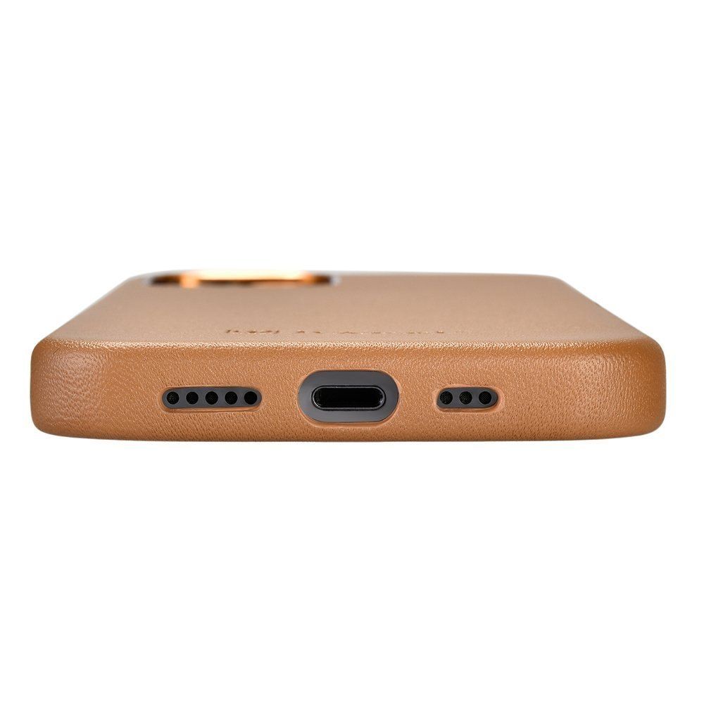 Etui Leather Do Iphone 12 Mini Brązowy (Kompatybilne Z Magsafe)