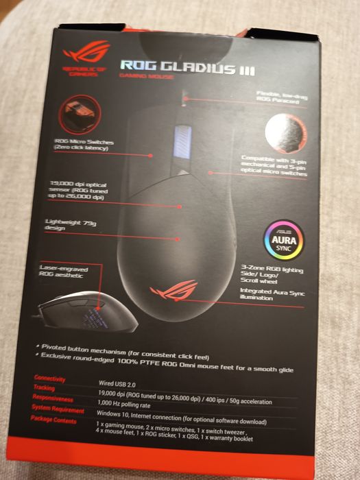 Миша Asus ROG Gladius III USB Black
