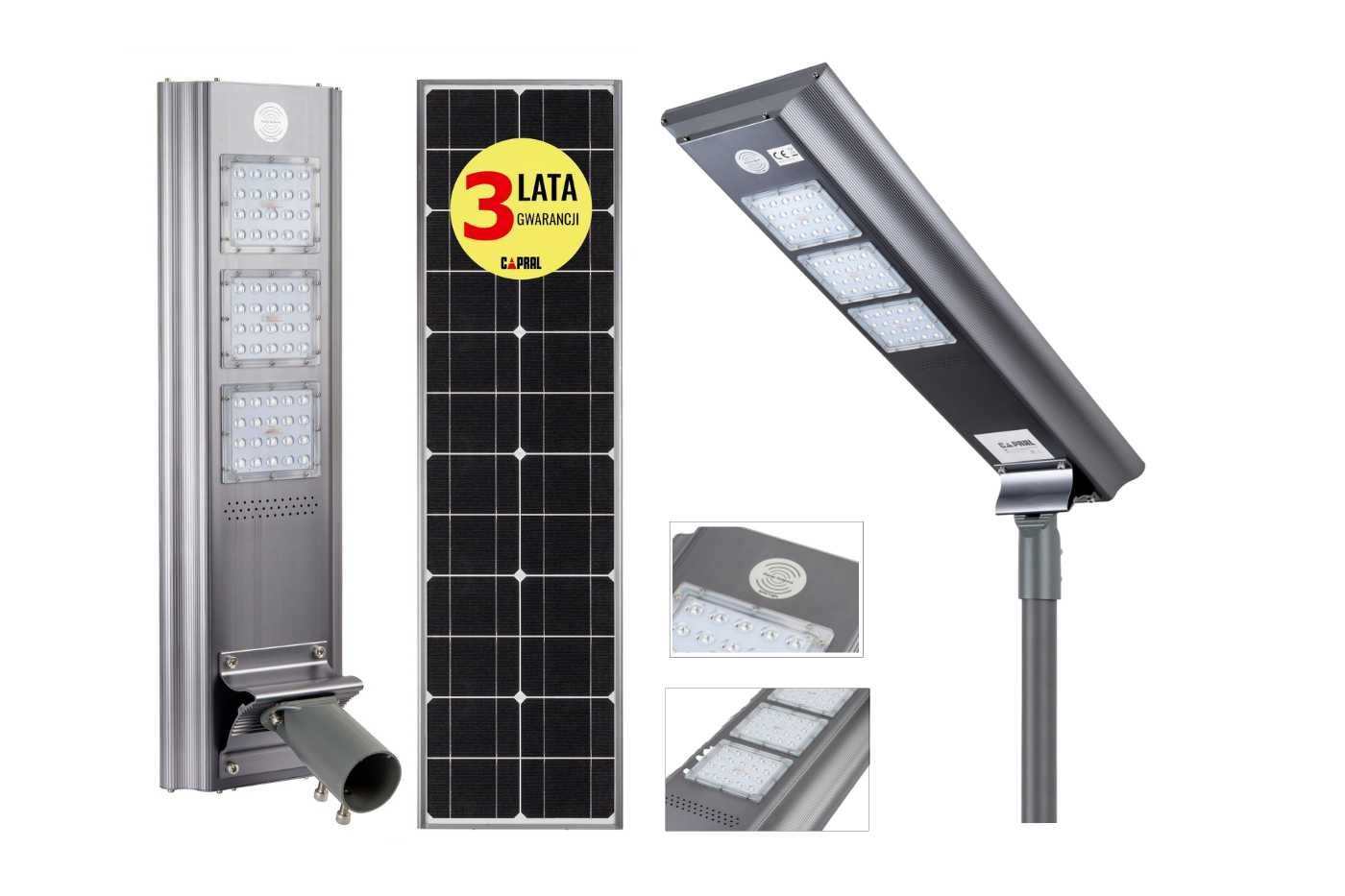 Lampa Solarna z Panelem Monokrystalicznym SL06 Bardzo Mocna