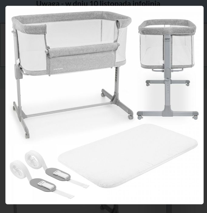 Łożeczko Dostawka dla noworodka Moby system