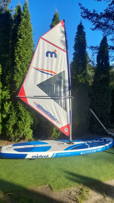 Deska sup mistral 320cm z żaglem dwukomorowa+dwa siedziska pompa