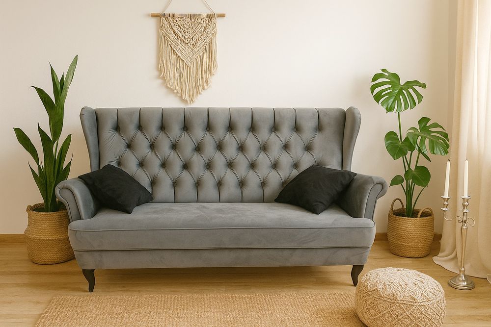 Sofa uszak 3os. bez funkcji spania, producent, na sprężynach