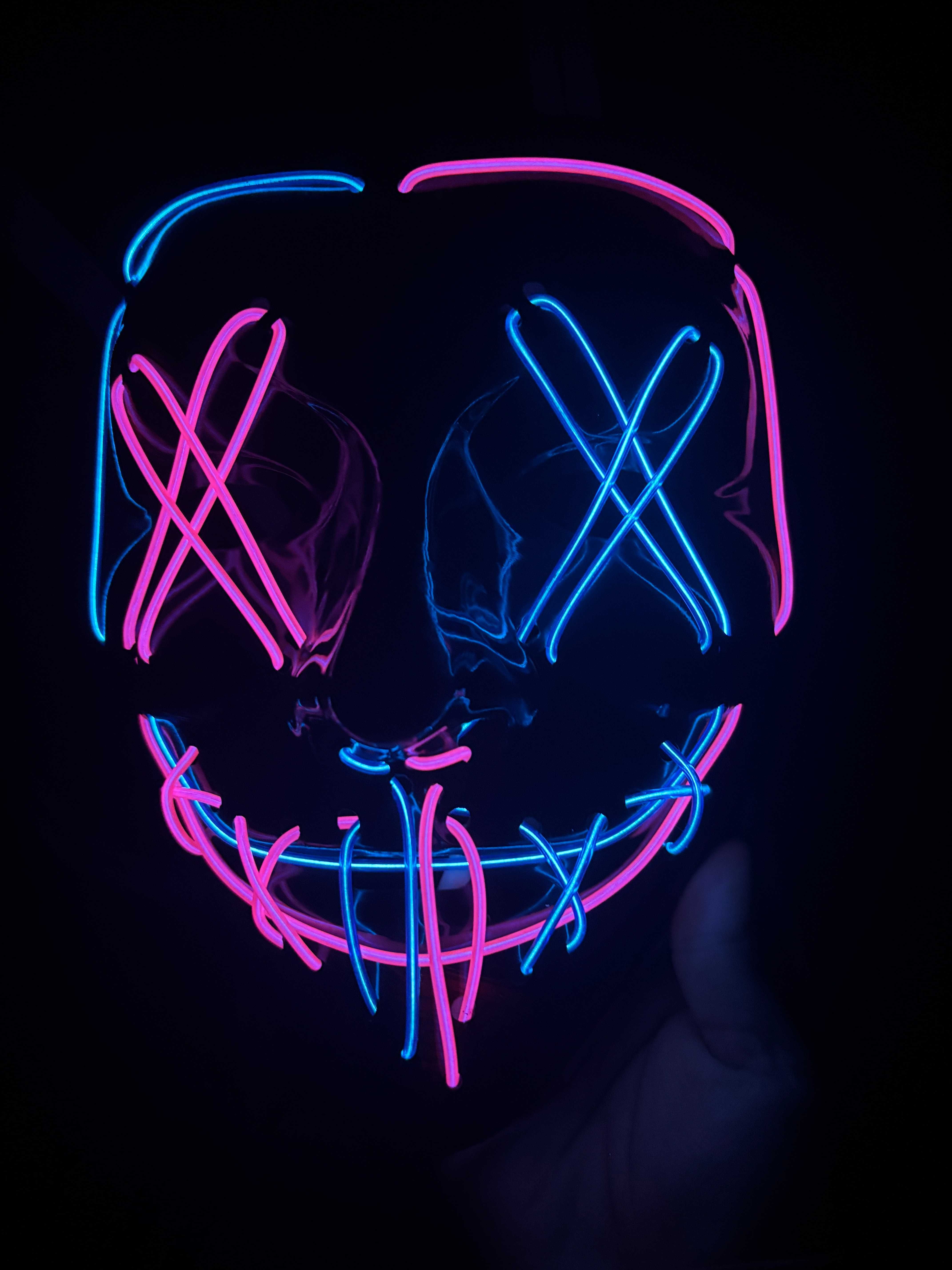 Máscara nova Halloween/Carnaval LED