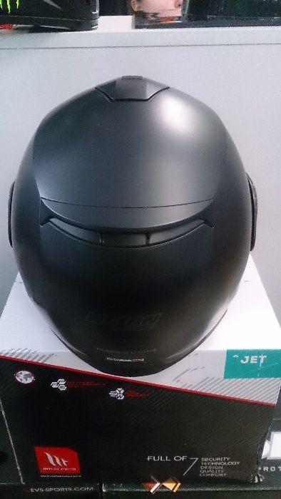 Nolan n100-5 classic n-com 10 czarny mat kask szczękowy