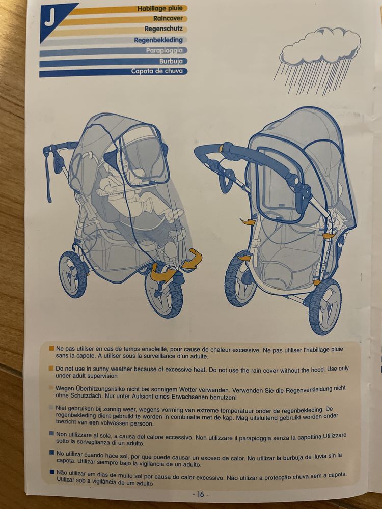 Capa para a chuva para carrinho de bébé da bébéconfort