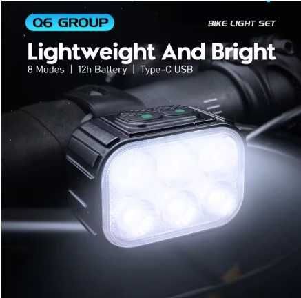 Lâmpadas LEDs dianteira e traseira impermeável para bicicleta.