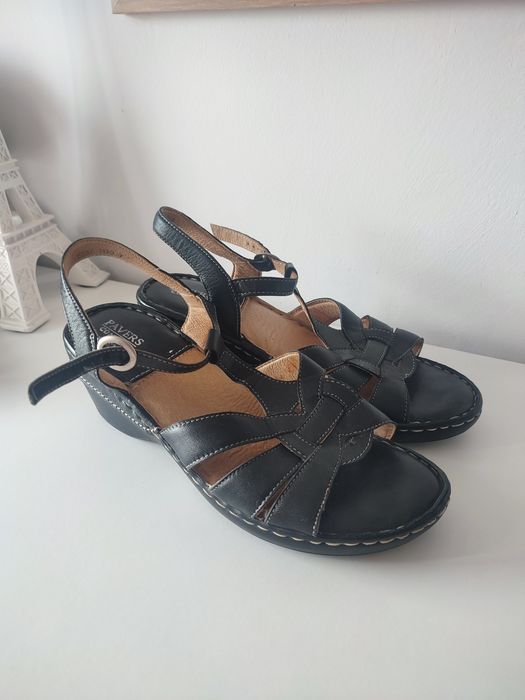 Sandały skórzane Pavers Comfort