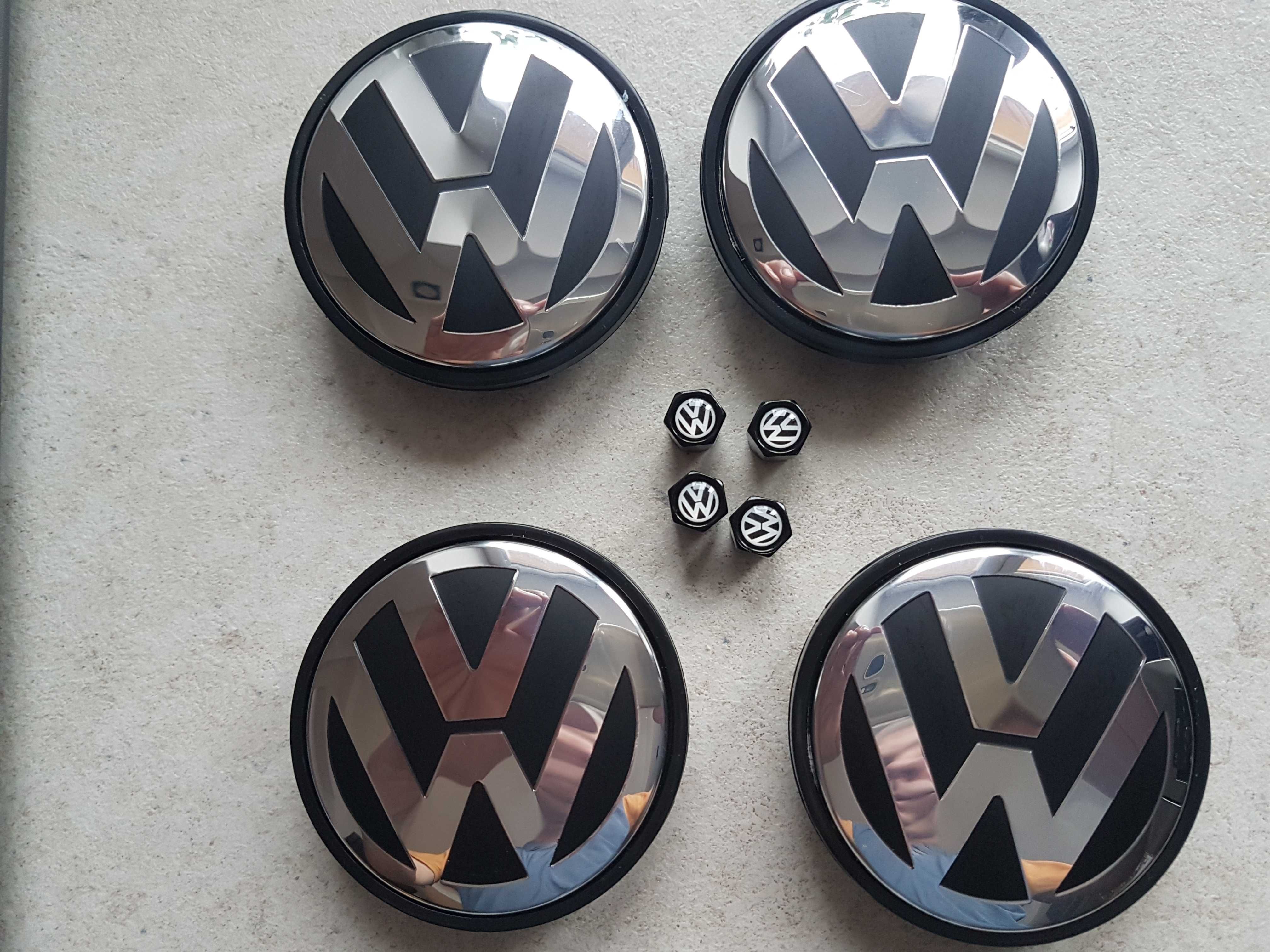 dekielki 65mm VW + nakrętki na wentyle